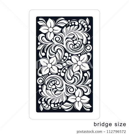 Back side of a playing card. Bridge size 112796572