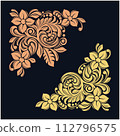 Abstract floral ornament. Corner 112796575