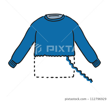 A sweater that is fraying A sweater that is fraying 112796929
