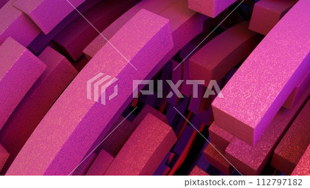 3d illustration Abstract neon background of paralepids in the light of a cybepunk 112797182