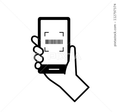 Electronic payment image icon (barcode) 112797374
