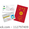 新我的號碼卡和護照的插圖 112797409