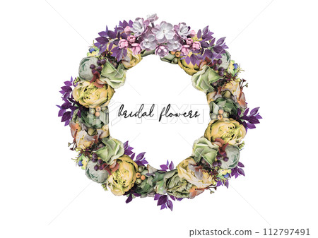 hydrangea flower bouquet frame hydrangea flower bouquet frame 112797491