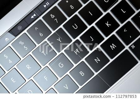 Laptop keyboard close-up. 3D Rendering Laptop keyboard close-up. 3D Rendering 112797853