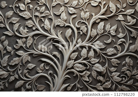 AI-generated content. Beautiful stucco on the ceiling. Generative AI 112798220
