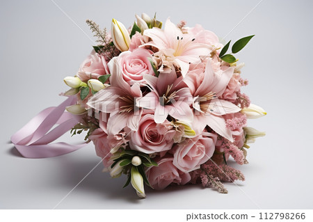 AI-generated content. Beautiful wedding bouquet. Generative AI 112798266