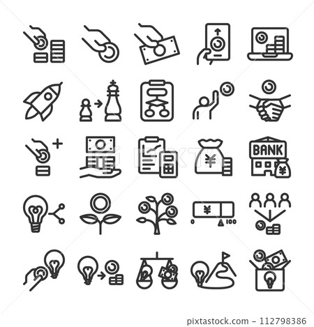 籌款眾籌圖標集 籌款眾籌圖標集 112798386