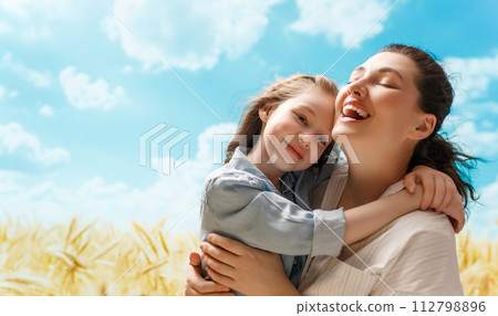 Happy family at nature Happy family at nature 112798896