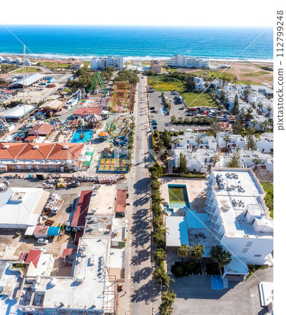 Aerial View of Ayia Napa cityscape. Famagusta District, Cyprus 112799248