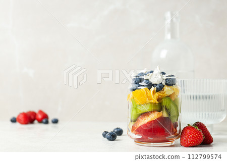 Fruit salad, healthy food and healthy nutrition Fruit salad, healthy food and healthy nutrition 112799574