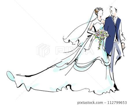 Bride and groom wedding ceremony bridal wedding wedding dress tuxedo Bride and groom wedding ceremony bridal wedding wedding dress tuxedo 112799653