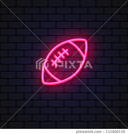 American football neon ball, great design for any purposes. American football neon ball, great design for any purposes. 112800130