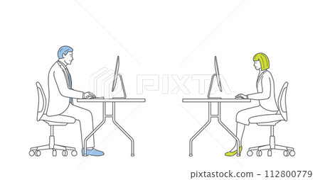 Business people flat illustration set 112800779