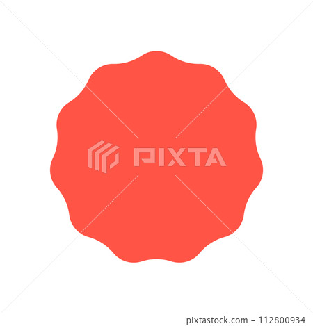 簡單可愛的紅色抽象形狀 — 框架和標誌的材料 112800934