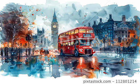Touristic view of London, Great Britain 112801214