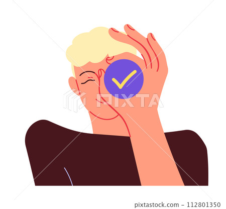 Happy man show ok symbol 112801350