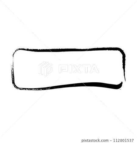 Frame curved rectangle elongated texture element, outline border grunge shape icon, decorative doodle for design in vector illustration Frame curved rectangle elongated texture element, outline border grunge shape icon, decorative doodle for design in vector illustration 112801537