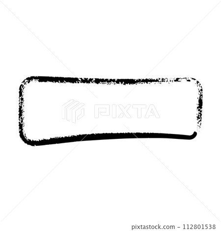 Frame curved rectangle elongated texture element, outline border grunge shape icon, decorative doodle for design in vector illustration Frame curved rectangle elongated texture element, outline border grunge shape icon, decorative doodle for design in vector illustration 112801538