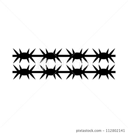 barbed wire icon vector barbed wire icon vector 112802141