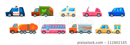 City Transport and Urban Traffic Isolated Vector Set City Transport and Urban Traffic Isolated Vector Set 112802185