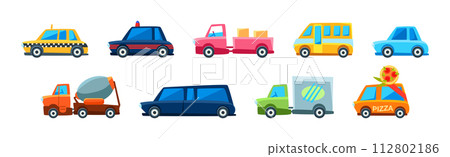 City Transport and Urban Traffic Isolated Vector Set City Transport and Urban Traffic Isolated Vector Set 112802186