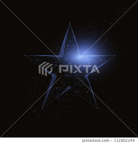 Polygonal vector illustration of five-pointed star. 112802244