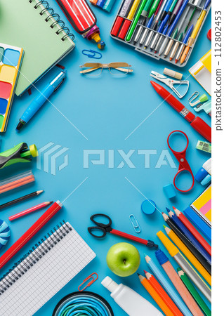 School Supplies Circle Embracing School Supplies Circle Embracing 112802453