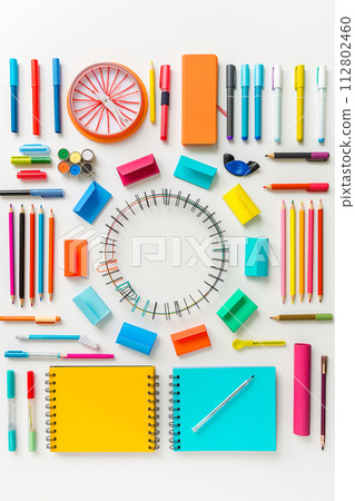 School Supplies Circle Embracing School Supplies Circle Embracing 112802460
