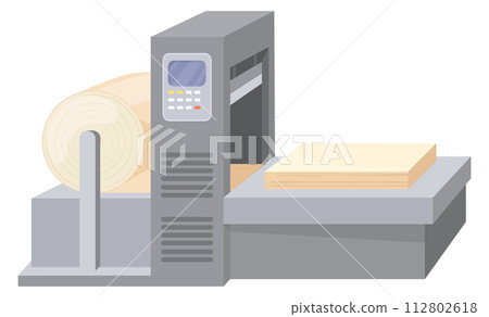 Wood factory conveyor line. Timber processing industry Wood factory conveyor line. Timber processing industry 112802618