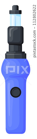 Nicotine smoking ecigarette. Vaporing device cartoon icon 112802622