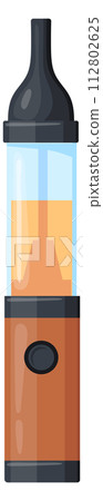 Vaporizer cartoon icon. Electronic smoking cigarette device Vaporizer cartoon icon. Electronic smoking cigarette device 112802625