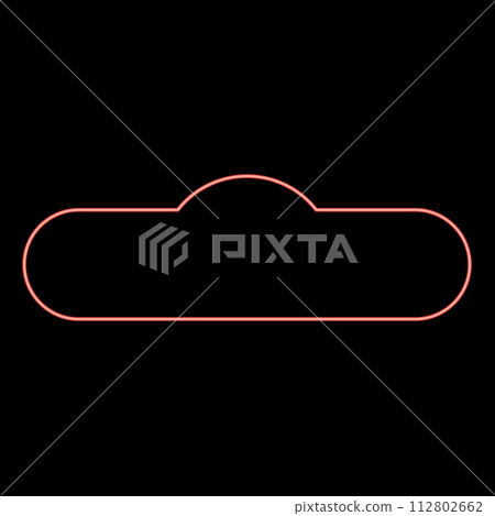Neon eurohook euro hook red color vector illustration image flat style Neon eurohook euro hook red color vector illustration image flat style 112802662