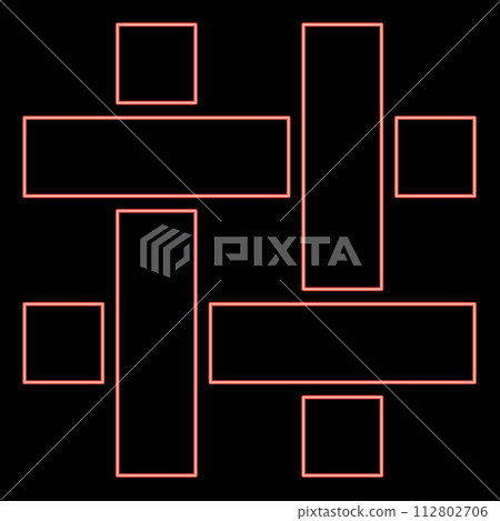 Neon textile fabric linen texture weaved red color vector illustration image flat style Neon textile fabric linen texture weaved red color vector illustration image flat style 112802706