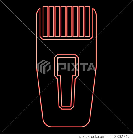 Neon connector RJ-45 connecter ethernet rj45 internet red color vector illustration image flat style 112802742