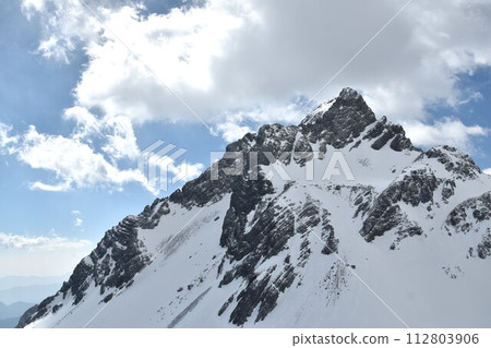 landscape top of Jade dragon snow mountain national park in China 112803906