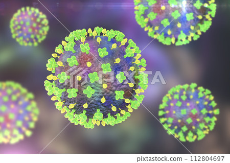 Langya virus, 3D illustration Langya virus, 3D illustration 112804697