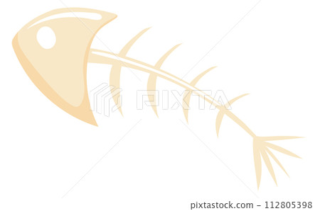 Fish bone cartoon icon. Food waste. Trash recycle 112805398