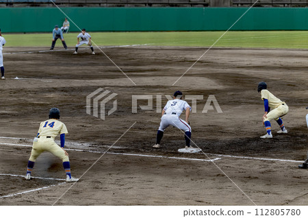 High school baseball game landscape High school baseball game landscape 112805780