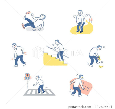 Frailty various symptoms set Frailty various symptoms set 112806621