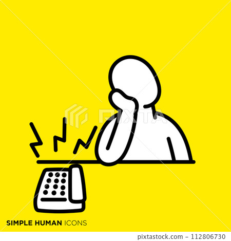 簡單的人類圖標系列,人們忽略電話 簡單的人類圖標系列,人們忽略電話 112806730