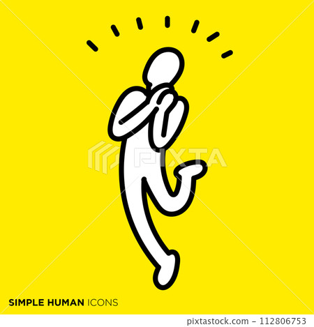 Simple human icon series, people jumping for joy Simple human icon series, people jumping for joy 112806753