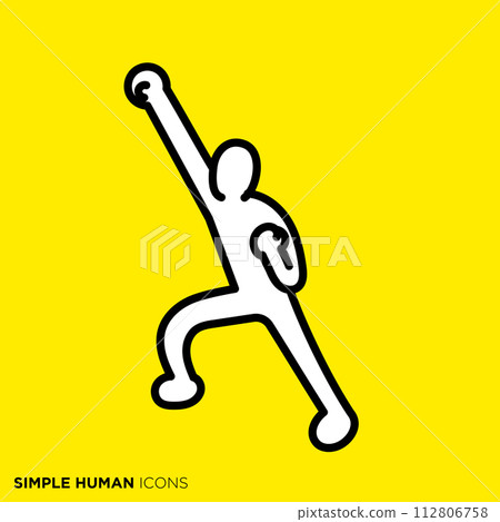 Simple human icon series, cheering people Simple human icon series, cheering people 112806758