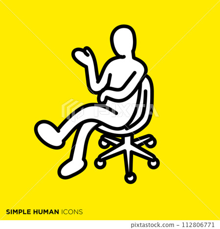 簡單的人物圖示系列,成功人士訪談 簡單的人物圖示系列,成功人士訪談 112806771