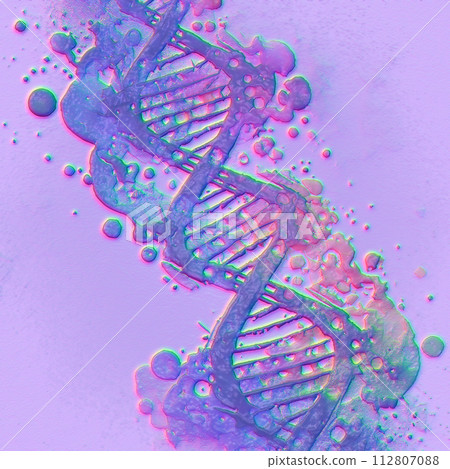 Molecule of DNA, double helix, genetic mutation and genetic disorders, 3D illustration Molecule of DNA, double helix, genetic mutation and genetic disorders, 3D illustration 112807088