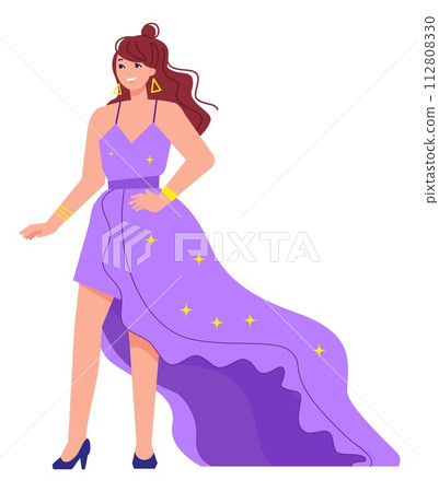 Young woman in pretty evening dress. Beauty model Young woman in pretty evening dress. Beauty model 112808330