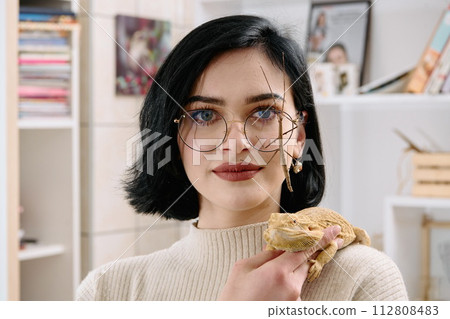 Woamn and Her Pets: A Bearded Dragon and a Stick Insect Woamn and Her Pets: A Bearded Dragon and a Stick Insect 112808483