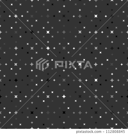 Black and white sparkles seamless pattern. seamless pattern with stars festive wrapping paper background kids texture.  112808845