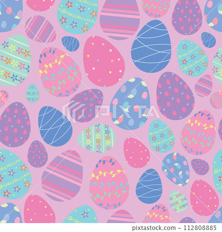 Repeat pattern with delicious chocolate easter eggs vector artwork. Perfect for any chocoholic! Repeat pattern with delicious chocolate easter eggs vector artwork. Perfect for any chocoholic! 112808885