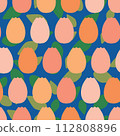 vector hand drawn peach coloured tulips seamless pattern 112808896