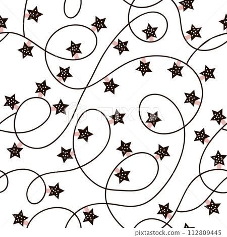 Seamless pattern with garland. Christmas lights vector background. Perfect for wrapping paper, textile, fabric Seamless pattern with garland. Christmas lights vector background. Perfect for wrapping paper, textile, fabric 112809445